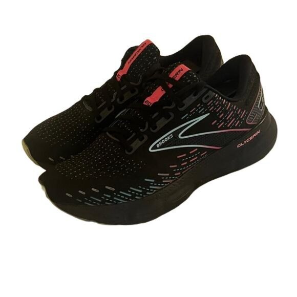Brooks Glycerin 20 Women’s Black and Pink Running Shoes, Width B, Size 10 - Picture 1 of 7
